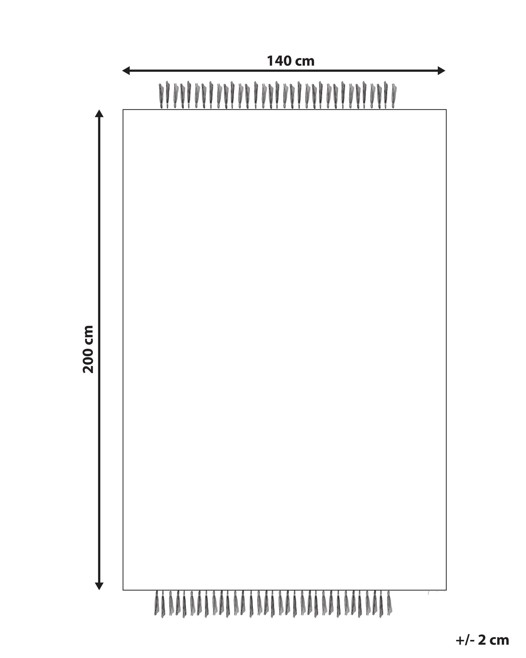 Teppich ATLANTI Schwarz 140 x 200 cm Wolle_847269