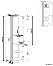 Vitrine mit Glastüren MANAIA 60 cm Braun_1067671