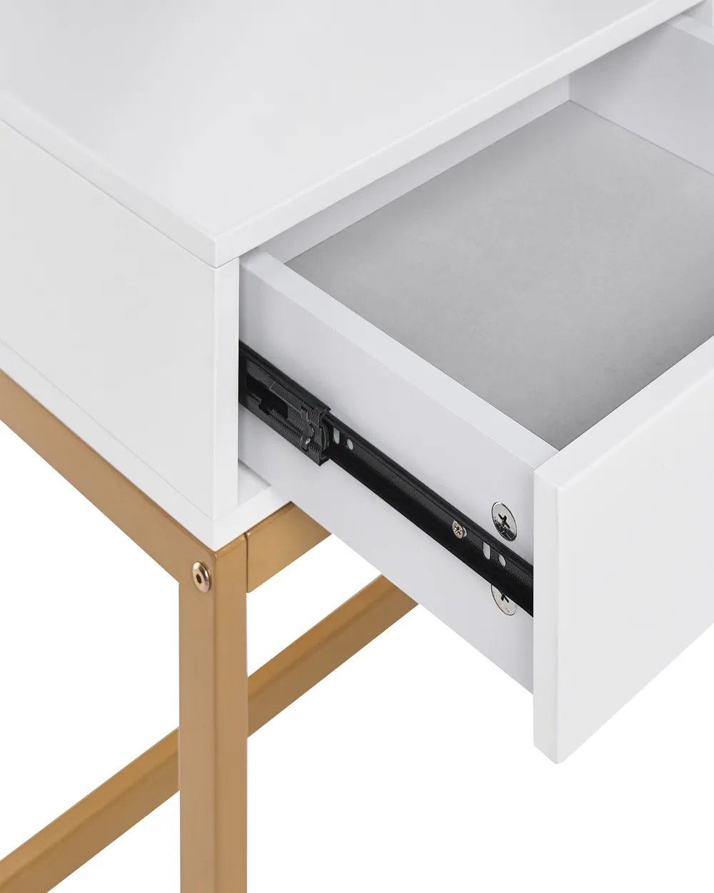Schminktisch mit Spiegel und Hocker AUXON LED Weiß_1070400