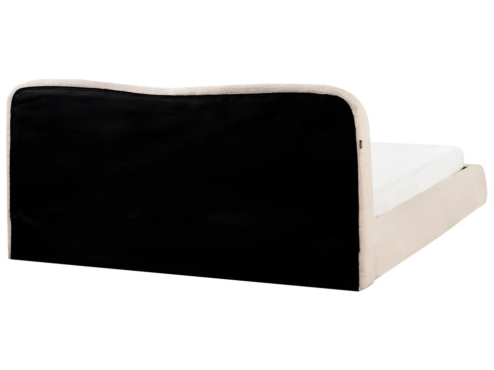 Bett mit Stauraum BLAGNAC Bouclé Hellbeige 180 x 200 cm_960656