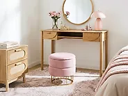 Storage Pouffe ELGIN Velvet Pink_772388
