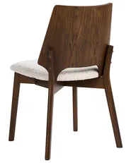 Set of 2 Dining Chairs ABEE Brown/ Light Beige_1055090