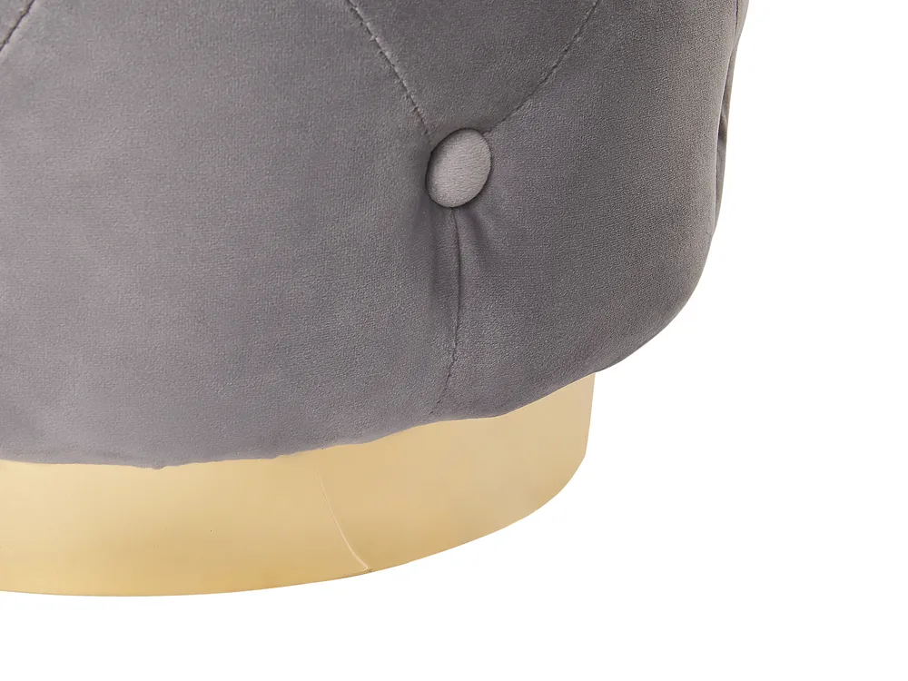 Pouf CARROLLTON Samtstoff Hellgrau_765899