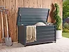 Aufbewahrungsbox CAMPALTO 123 cm 60 cm Metall Dunkelgrau