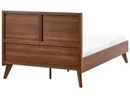 Bed PE Rattan MONPAZIER 120 x 200 cm (EU Small Double) Dark Brown_1037774