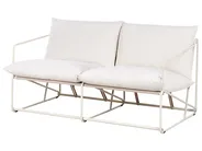 Gartensofa Set 3-Sitzer PONTE Metall Hellbeige_1013370