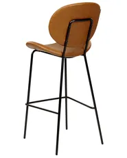 Set of 2 Bar Chairs LUANA Faux Leather Golden Brown_886370