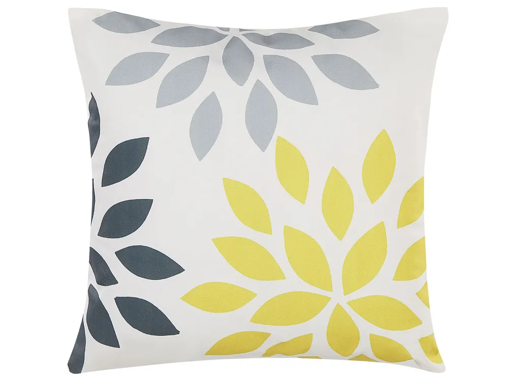 Gartenkissen 2er Set RIALE Blumenmuster 45 x 45 cm Bunt_776354