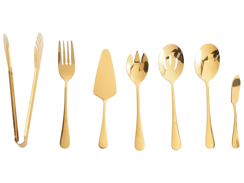 7 Piece Kitchen Utensil Set ZITI Gold - Beliani.ro