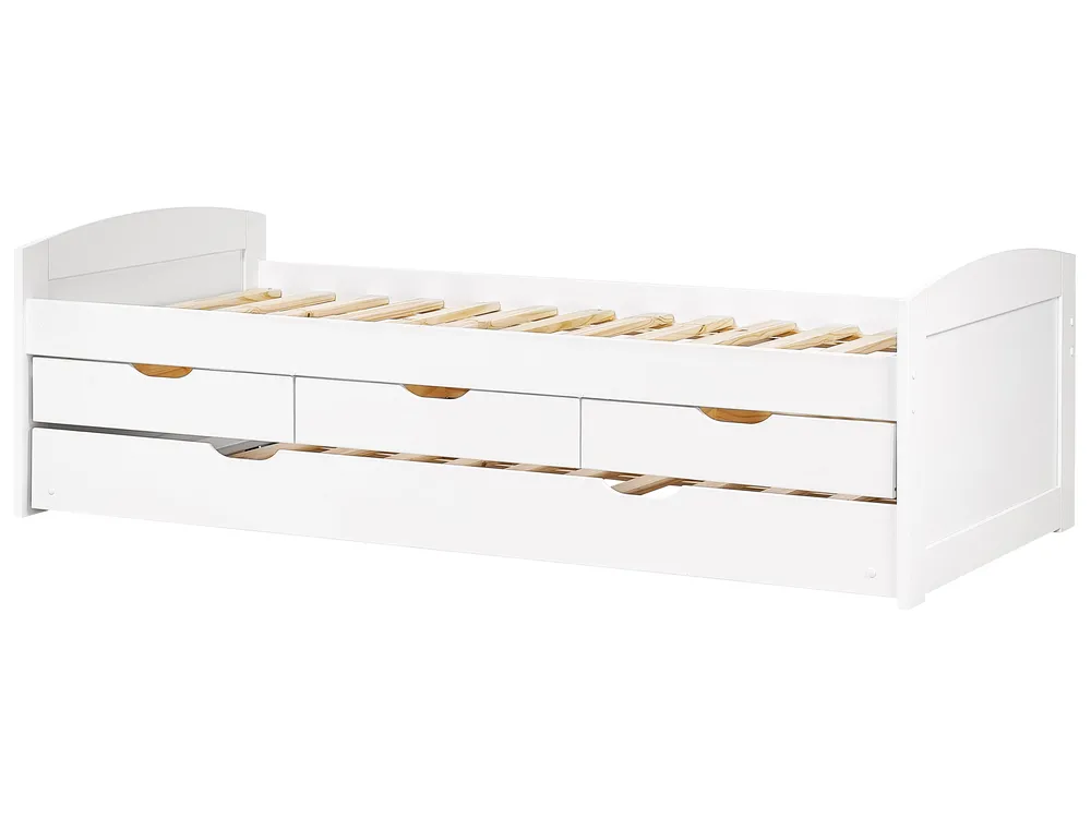 Ausziehbett Kiefernholz PETIVILLE 90 x 200 cm Weiß_939673