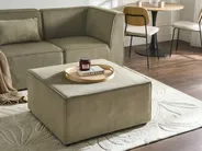 Modul Ecksofa 4-Sitzer LEMVIG mit Ottomane Cord Grün linksseitig_1053529