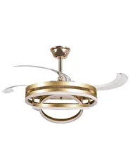 Plafondventilator met verlichting AUCILLA met afstandsbediening LED Goud_1125709