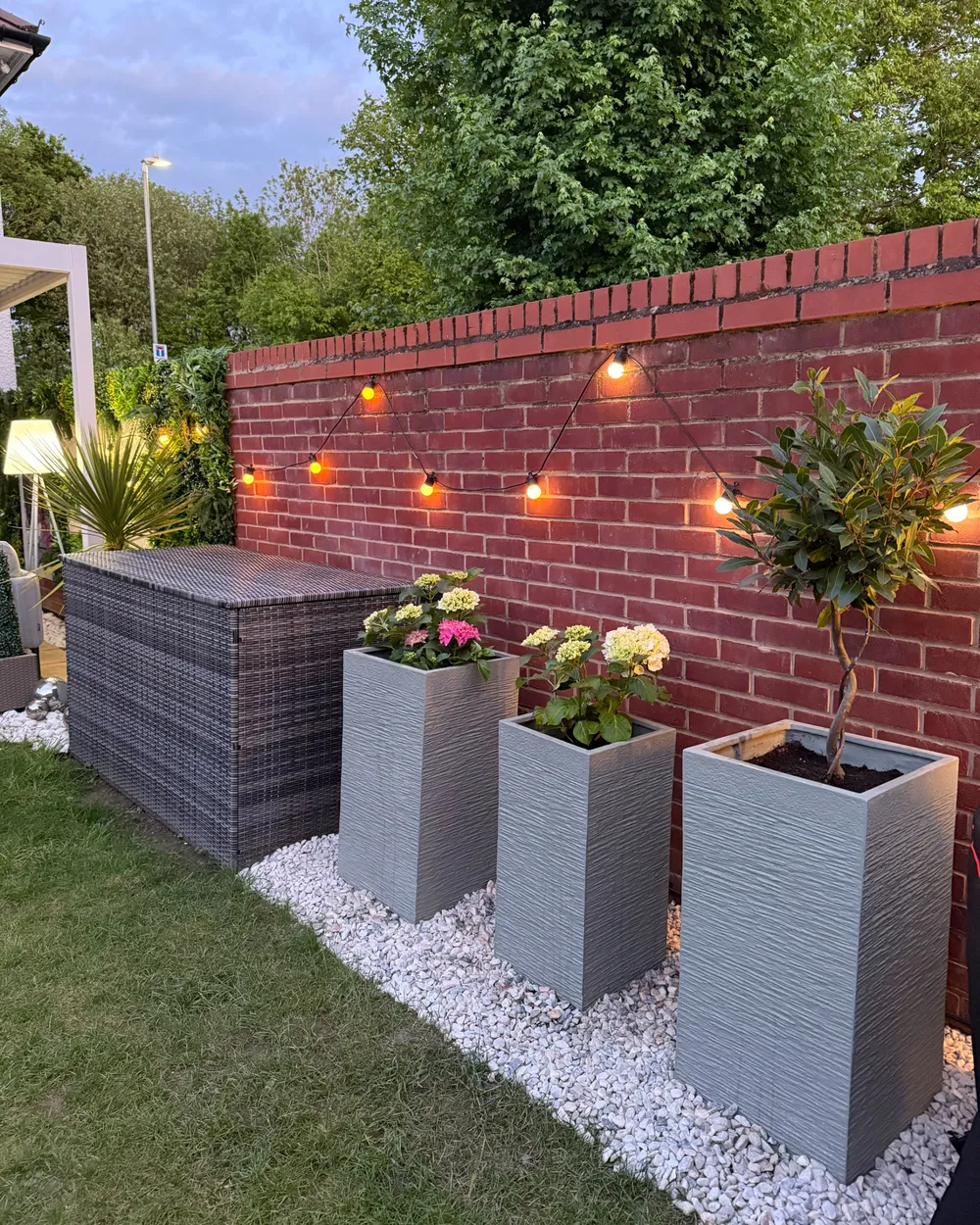 Plant Pot DION 33 cm Light Grey_983495
