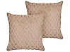 Dekokissen 2er Set PURSLANE 43 x 43 cm Webpelz Beige Geometrisches Muster