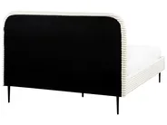 Bed Corduroy FLAYAT 140 x 200 cm (EU Double) Off-White_967645