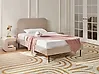 Bett mit Lattenrost Bouclé FLAYAT 120 x 200 cm Hellbeige