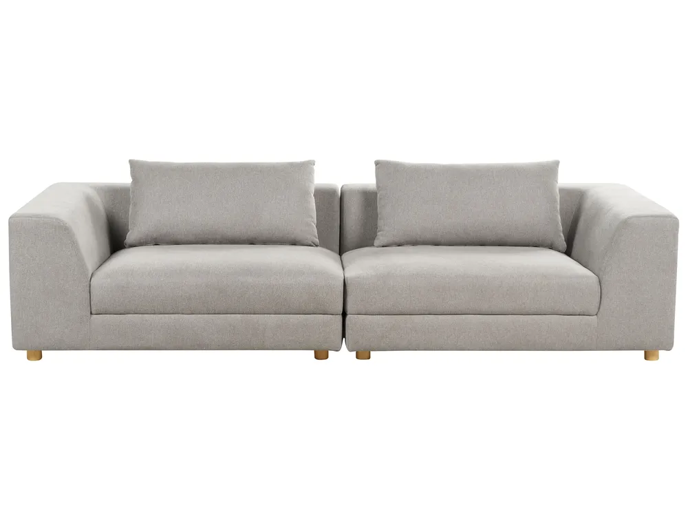 Sofa 3-Sitzer LERMON Stoff Hellgrau