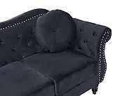 Sofa 3 Seater SKIEN Velvet Black_1170590