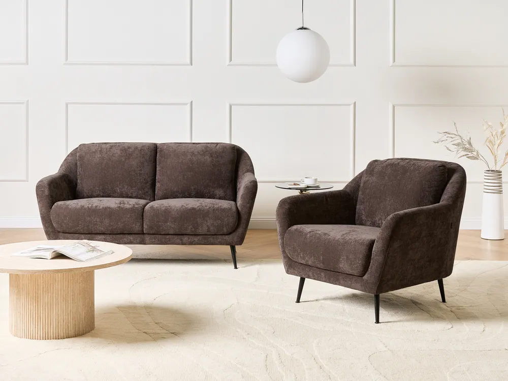 Armchair EIBY Chenille Dark Brown_1004180