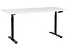 Schreibtisch manuell höhenverstellbar DESTINAS 160 cm x 72 cm Weiß / Schwarz
