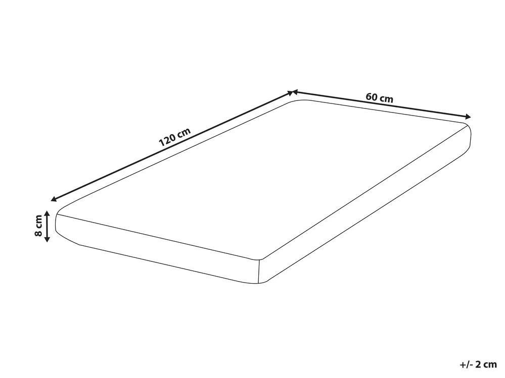 Babyschaumstoffmatratze BABY AIR 120 H2/3 Mittel 60 x 120 cm_1004964