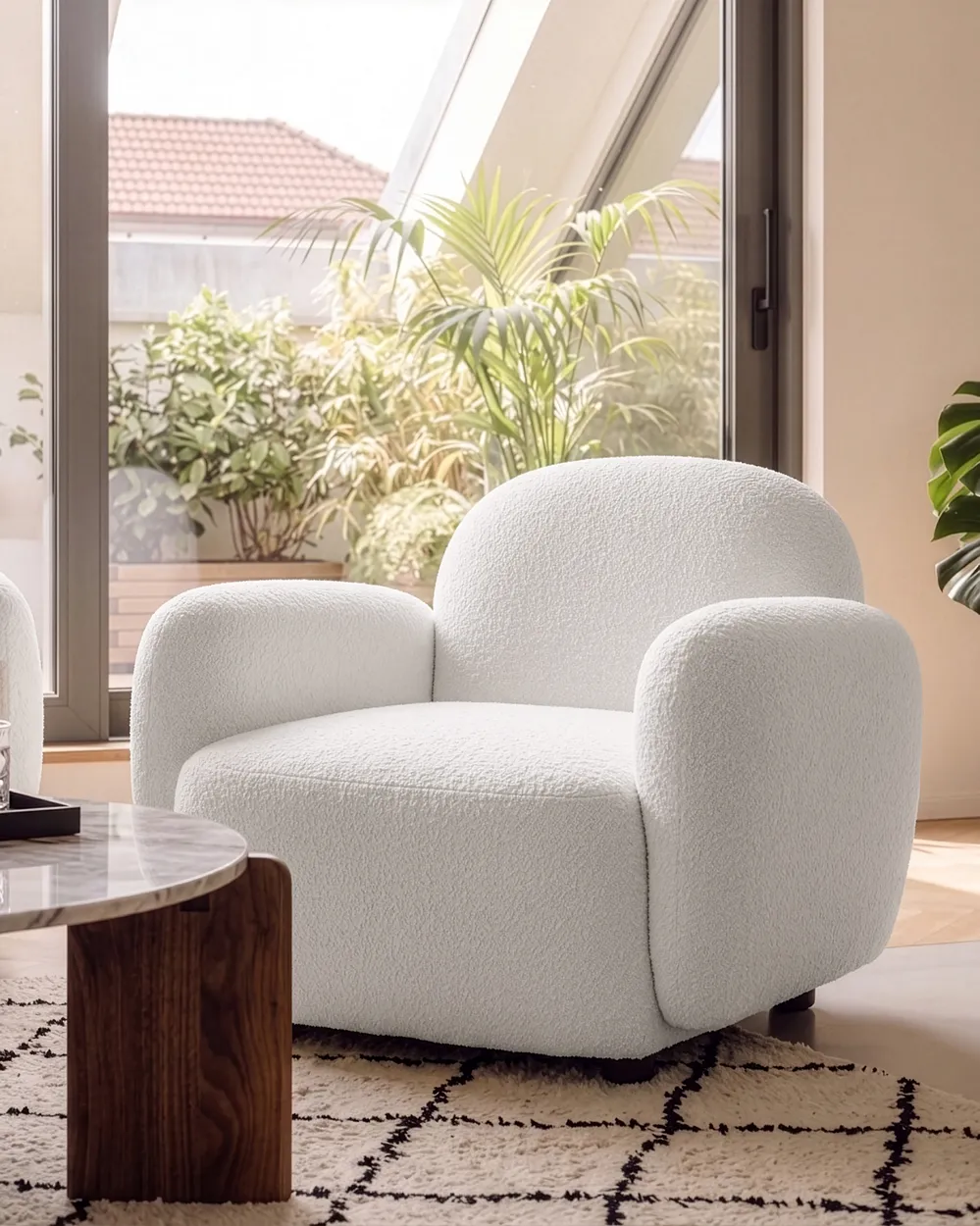 Fauteuil JULE Bouclé Gebroken wit_1144874
