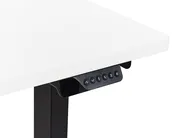 Eckschreibtisch elektrisch höhenverstellbar DESTINES 160 cm 109 cm Weiß / Schwarz linksseitig_927810