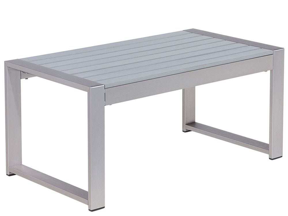 Tuin salontafel SALERNO 90 cm 50 cm Metaal Lichtgrijs