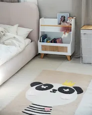 Kinderteppich BUNAN Beige 80 x 150 cm Baumwolle_1058055