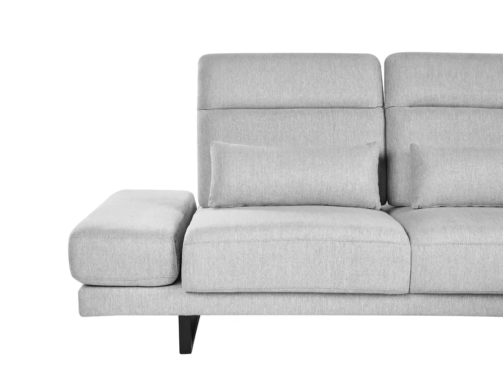 Ecksofa 4-Sitzer IKAST Stoff Hellgrau rechtsseitig_960060
