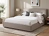 Bett mit Lattenrost Kunstleinen LESTRE 180 x 200 cm Taupe
