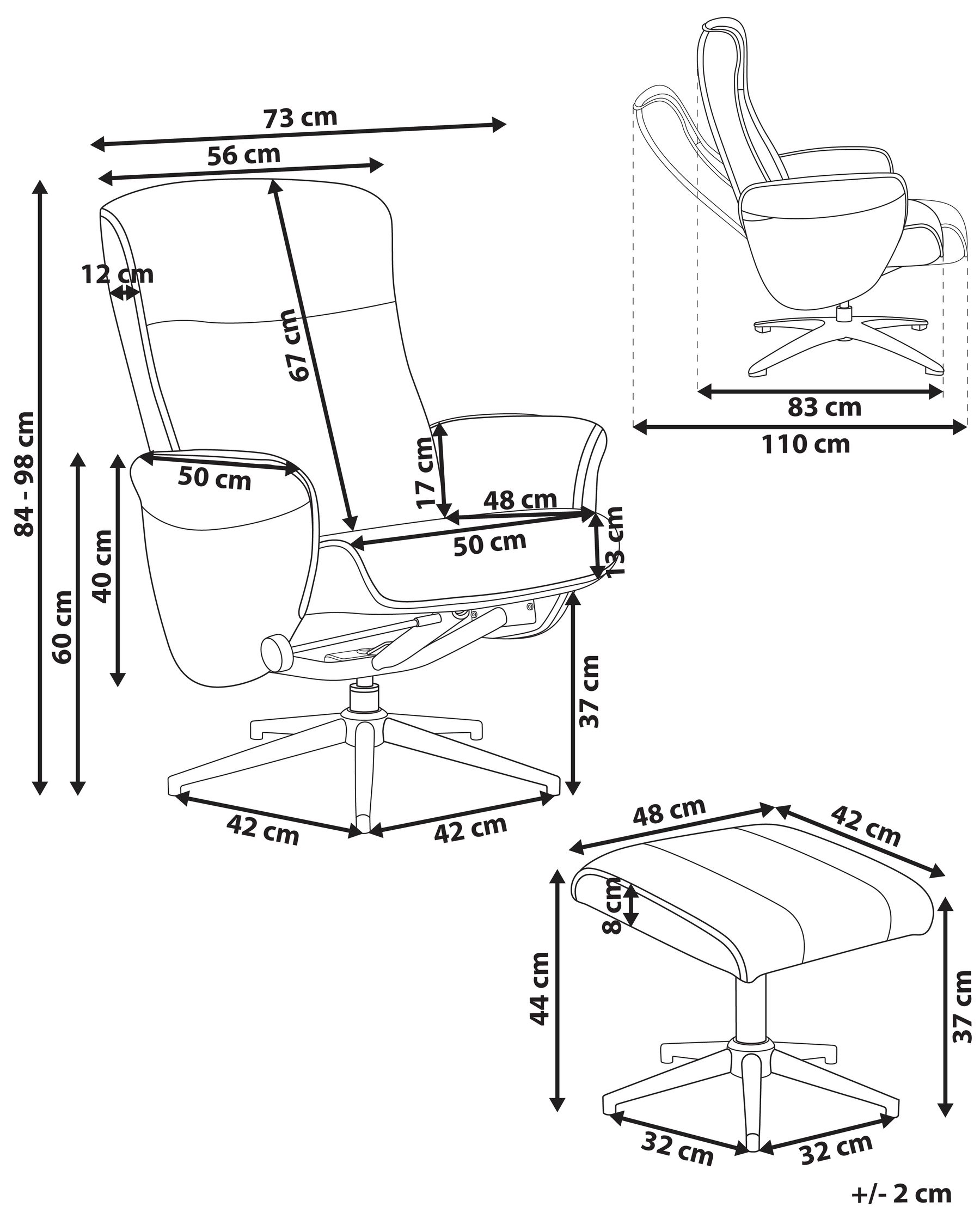 Fernsehsessel JAPET Bouclé Beige_1007271