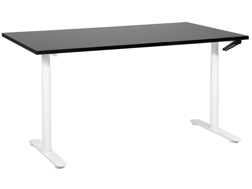 Manual Adjustable Standing Desk DESTINAS 160 cm 72 cm Black/ White