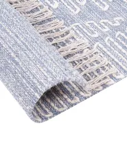 Teppich ANSAR Blau 160 x 230 cm Baumwolle_861037