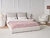 Bett mit Lattenrost Stoff BAJONNA 160 x 200 cm Beige