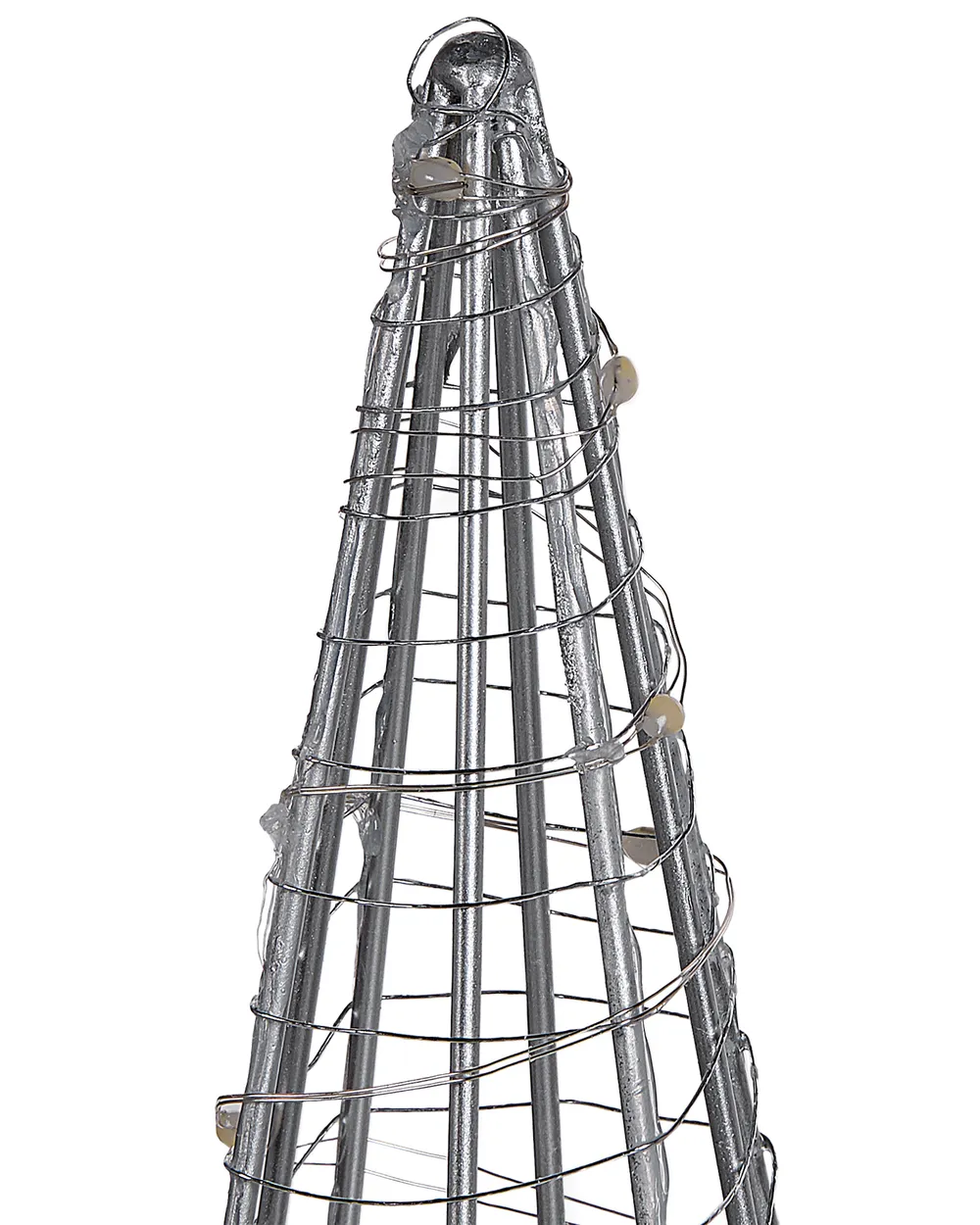 Gartendekoration LED PUKSALA 60 cm Weihnachtsbaum Silber_812478