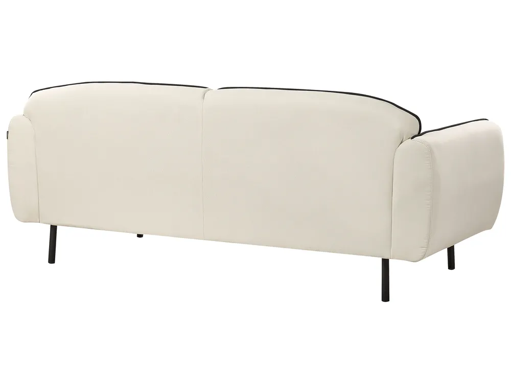 Sofa 3 Seater TONSBERG with Ottoman Fabric Light Beige_927332