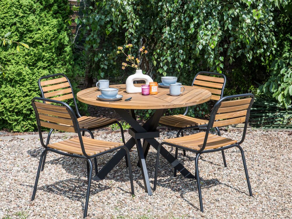 Tuin eettafel LISSONE 110 cm 110 cm Acaciahout Bruin