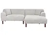 Corner Sofa HOLT Fabric Light Grey Left Hand