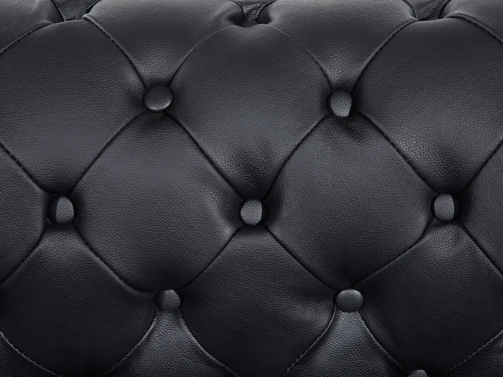 Sofa 3 Seater CHESTERFIELD Leather Black_539770