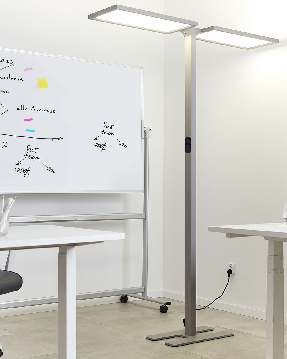 LED staande lamp SCULPTOR Met bewegingssensor Metaal Zilver