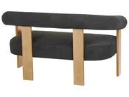Sofa 2-Sitzer ILBRO Bouclé Schwarz / Hellbraun_984913
