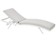 Sonnenliege mit Kissen AMELIA mit Relaxfunktion Metall Hellgrau_1027236