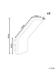 LED Außenwandleuchte 2er Set TYNET Schwarz_1102977