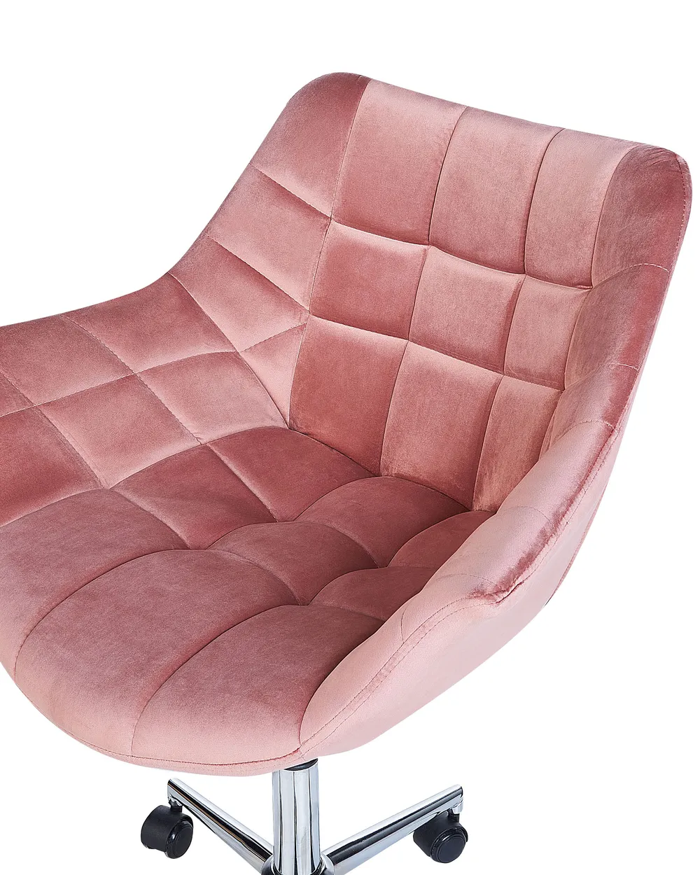 Schreibtischstuhl LABELLE Samtstoff Rosa_854926
