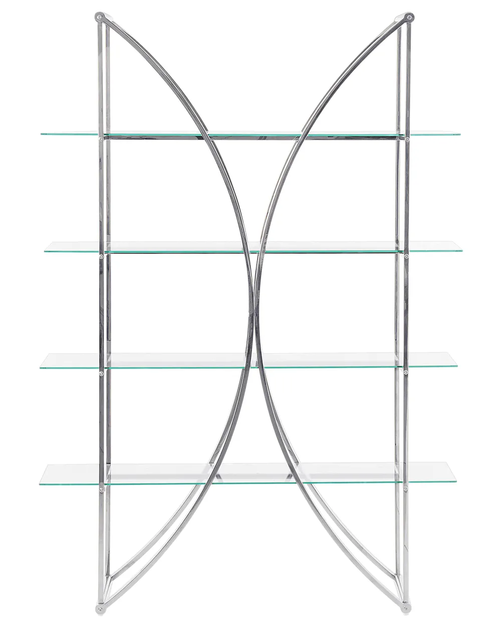 Regal mit 4 Ebenen HOLLOW 175 cm Metall Silber_895862