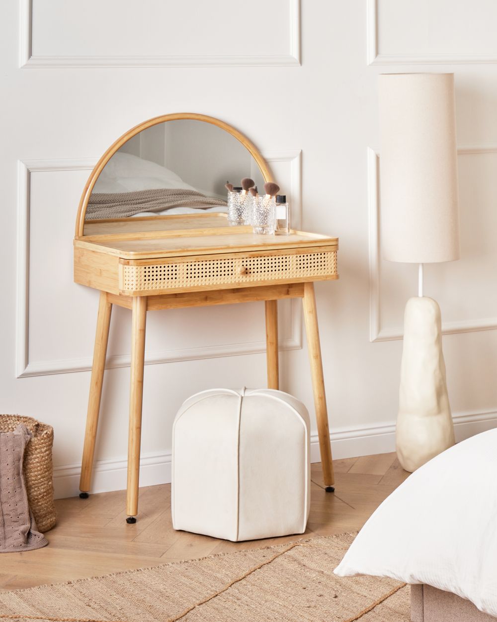 Dressing Table with Mirror RANCHERIA Light Brown