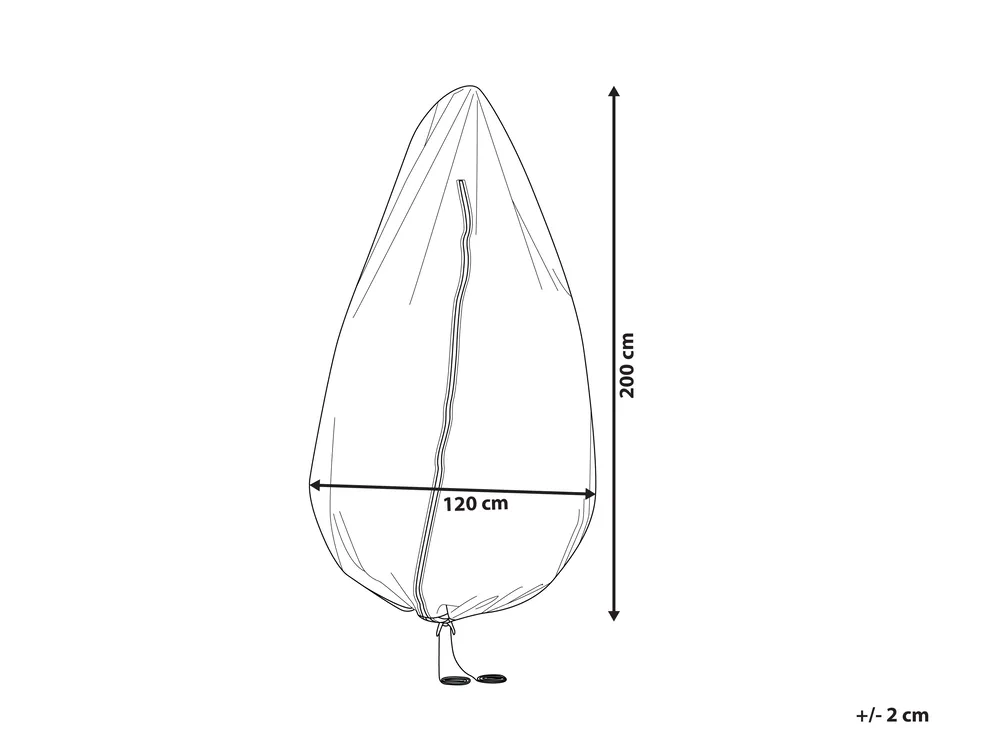 Regenschutzhülle CHUVA 200 cm 120 cm 120 cm Grau_802883