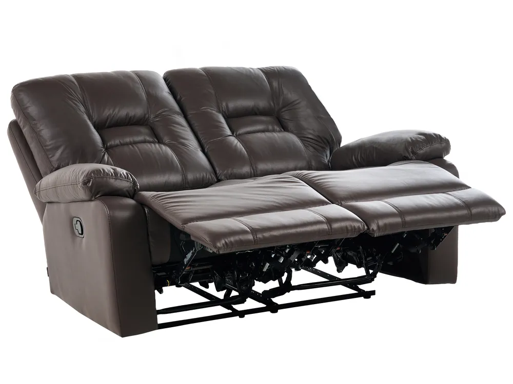 Sofa Set manuell verstellbar 6-Sitzer BERGEN Kunstleder Braun_681647