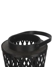 Laterne MACTAN 38 cm Bambus Schwarz_873528